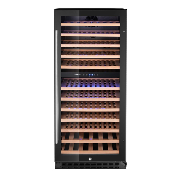 Arktic Weinkühler, 2 Zonen, 124 Flaschen, 265L, Schwarz, 570x595x(H)1400mm Arktic Weinkühler, 2 Zonen, 124 Flaschen, 265L, Schwarz, 570x595x(H)1400mm