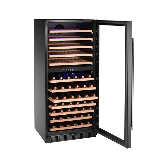 Arktic Weinkühler, 2 Zonen, 124 Flaschen, 265L, Schwarz, 570x595x(H)1400mm 2 Arktic Weinkühler, 2 Zonen, 124 Flaschen, 265L, Schwarz, 570x595x(H)1400mm