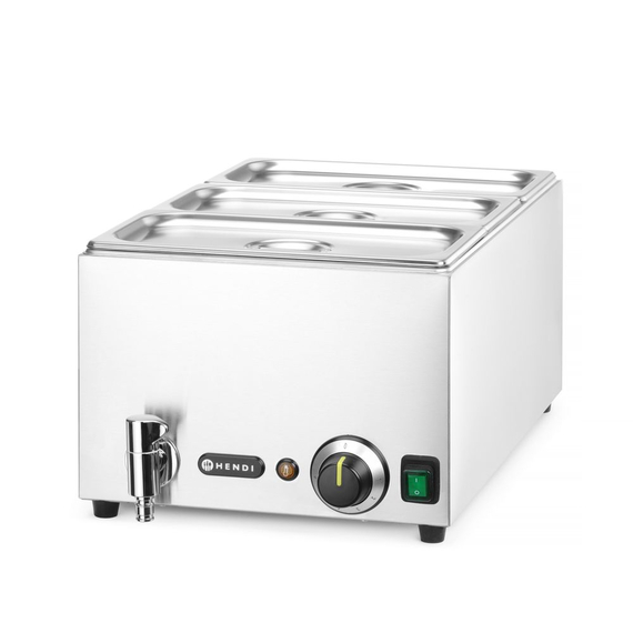 Hendi Wasserbad-Set mit Ablasshahn Ranger, GN 1/1, 230V/1000W, 605x332x(H)242mm 2 Hendi Wasserbad-Set mit Ablasshahn Ranger, GN 1/1, 230V/1000W, 605x332x(H)242mm