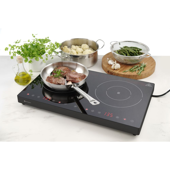 Hendi Induktionskocher doppelt Kitchen Line, Kitchen Line, 230V/3500W, 608x405x(H)54mm 2 Hendi Induktionskocher doppelt Kitchen Line, Kitchen Line, 230V/3500W, 608x405x(H)54mm