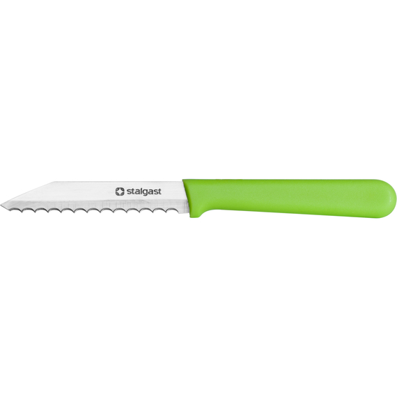 Brötchenmesser, Griff grün, Stahlklinge 8,5 cm Brötchenmesser, Griff grün, Stahlklinge 8,5 cm