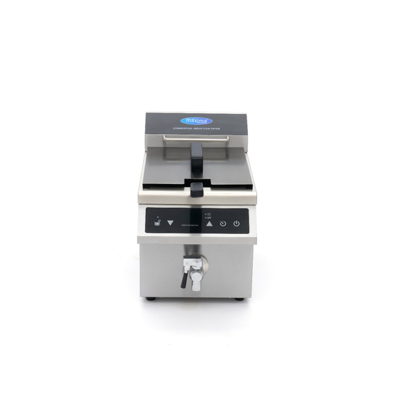 Maxima Gastro Fritteuse - 8 l - 1 Körb - Induktion - mit Ablasshahn 1 Maxima Gastro Fritteuse - 8 l - 1 Körb - Induktion - mit Ablasshahn