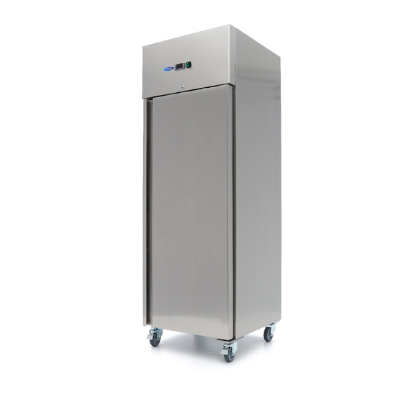 Maxima Gastro Kühlschrank - 400 l - 3 Einstellbare Regale - Rostfreier Stahl - auf Rädern Maxima Gastro Kühlschrank - 400 l - 3 Einstellbare Regale - Rostfreier Stahl - auf Rädern
