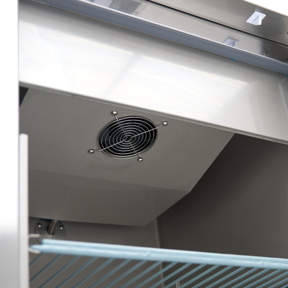 Maxima Gastro Kühlschrank - 400 l - 3 Einstellbare Regale - Rostfreier Stahl - auf Rädern 9 Maxima Gastro Kühlschrank - 400 l - 3 Einstellbare Regale - Rostfreier Stahl - auf Rädern