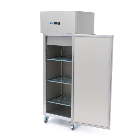 Maxima Gastro Kühlschrank - 400 l - 3 Einstellbare Regale - Rostfreier Stahl - auf Rädern 1 Maxima Gastro Kühlschrank - 400 l - 3 Einstellbare Regale - Rostfreier Stahl - auf Rädern