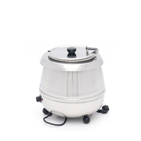 Maxima Gastro Suppenkessel - 10 l - Herausnehmbarer Innentopf - Edelstahl - mit Löffelaussparung 3 Maxima Gastro Suppenkessel - 10 l - Herausnehmbarer Innentopf - Edelstahl - mit Löffelaussparung
