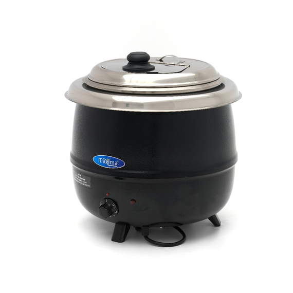 Maxima Gastro Suppenkessel – 13 l – Herausnehmbarer Innentopf – mit integriertem Deckelklappfach & Löffelaussparung 1 Maxima Gastro Suppenkessel – 13 l – Herausnehmbarer Innentopf – mit integriertem Deckelklappfach & Löffelaussparung