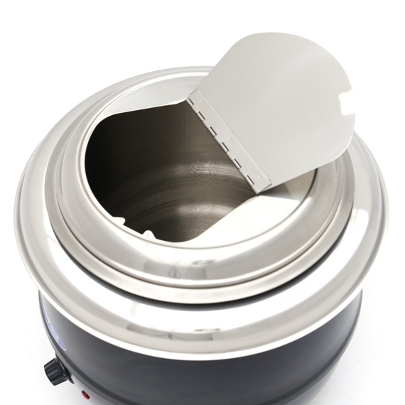 Maxima Gastro Suppenkessel – 13 l – Herausnehmbarer Innentopf – mit integriertem Deckelklappfach & Löffelaussparung 5 Maxima Gastro Suppenkessel – 13 l – Herausnehmbarer Innentopf – mit integriertem Deckelklappfach & Löffelaussparung