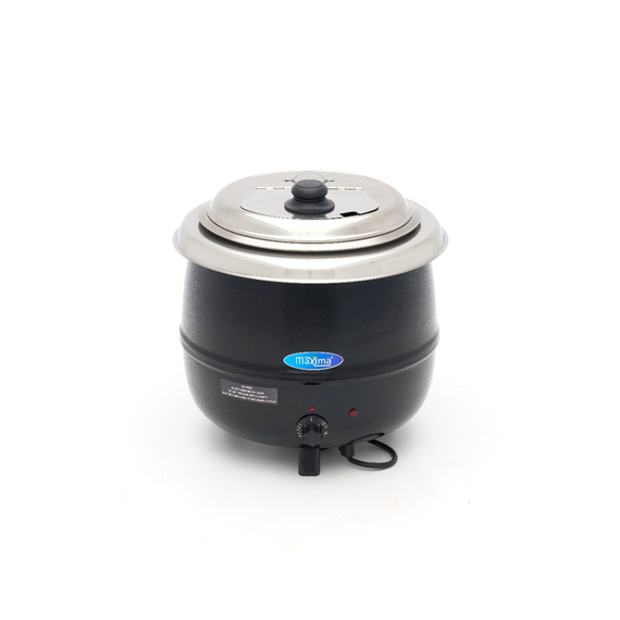 Maxima Gastro Suppenkessel – 13 l – Herausnehmbarer Innentopf – mit integriertem Deckelklappfach & Löffelaussparung 2 Maxima Gastro Suppenkessel – 13 l – Herausnehmbarer Innentopf – mit integriertem Deckelklappfach & Löffelaussparung