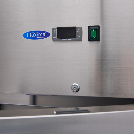 Maxima Gastro Kühlschrank - 600 l - 3 Einstellbare Regale (2/1 GN) - Rostfreier Stahl - auf Rädern 6 Maxima Gastro Kühlschrank - 600 l - 3 Einstellbare Regale (2/1 GN) - Rostfreier Stahl - auf Rädern