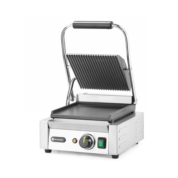 Hendi Kontaktgrill - Einzelversion, oben gerillt, unten glatt, 230V/1800W, 310x375x(H)216mm 1 Hendi Kontaktgrill - Einzelversion, oben gerillt, unten glatt, 230V/1800W, 310x375x(H)216mm