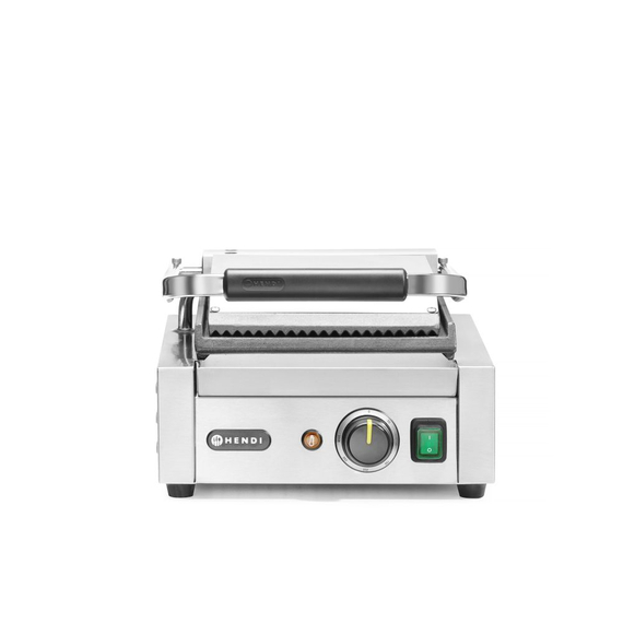 Hendi Kontaktgrill - Einzelversion, oben gerillt, unten glatt, 230V/1800W, 310x375x(H)216mm 2 Hendi Kontaktgrill - Einzelversion, oben gerillt, unten glatt, 230V/1800W, 310x375x(H)216mm