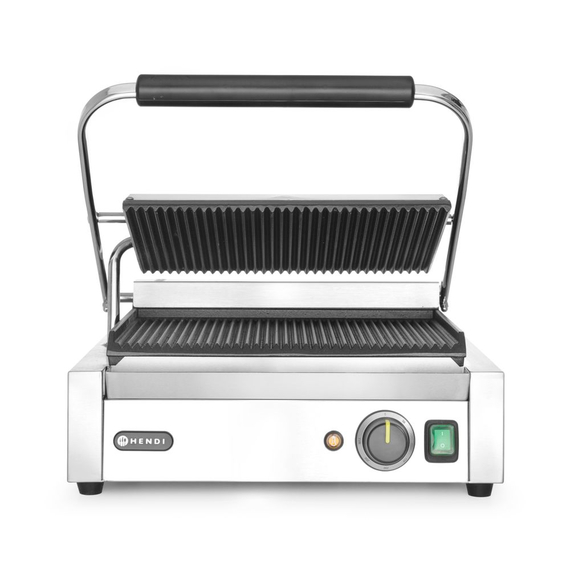 Hendi Kontaktgrill - Panini, oben und unten gerillt, 230V/2200W, 430x375x(H)216mm Hendi Kontaktgrill - Panini, oben und unten gerillt, 230V/2200W, 430x375x(H)216mm