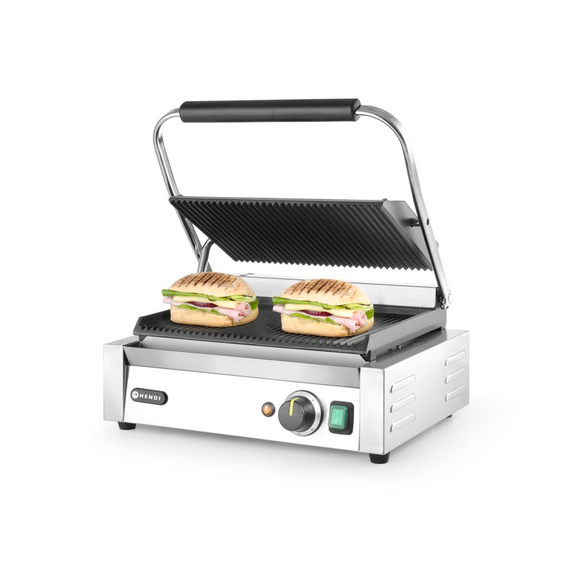 Hendi Kontaktgrill - Panini, oben und unten gerillt, 230V/2200W, 430x375x(H)216mm 4 Hendi Kontaktgrill - Panini, oben und unten gerillt, 230V/2200W, 430x375x(H)216mm