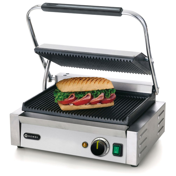 Hendi Kontaktgrill - Panini, oben und unten gerillt, 230V/2200W, 430x375x(H)216mm 1 Hendi Kontaktgrill - Panini, oben und unten gerillt, 230V/2200W, 430x375x(H)216mm
