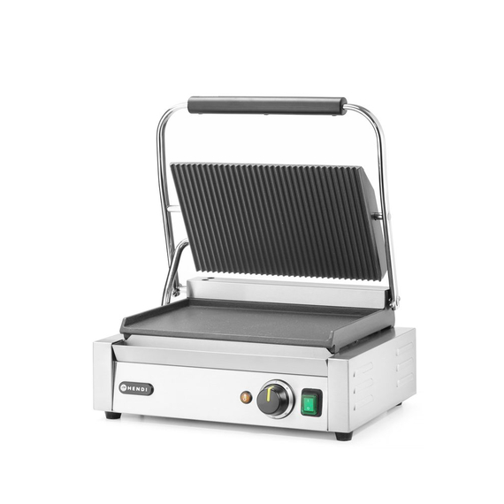 Hendi Kontaktgrill - Panini, oben gerillt, unten glatt, 230V/2200W, 430x375x(H)216mm 1 Hendi Kontaktgrill - Panini, oben gerillt, unten glatt, 230V/2200W, 430x375x(H)216mm