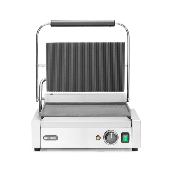 Hendi Kontaktgrill - Panini, oben gerillt, unten glatt, 230V/2200W, 430x375x(H)216mm Hendi Kontaktgrill - Panini, oben gerillt, unten glatt, 230V/2200W, 430x375x(H)216mm