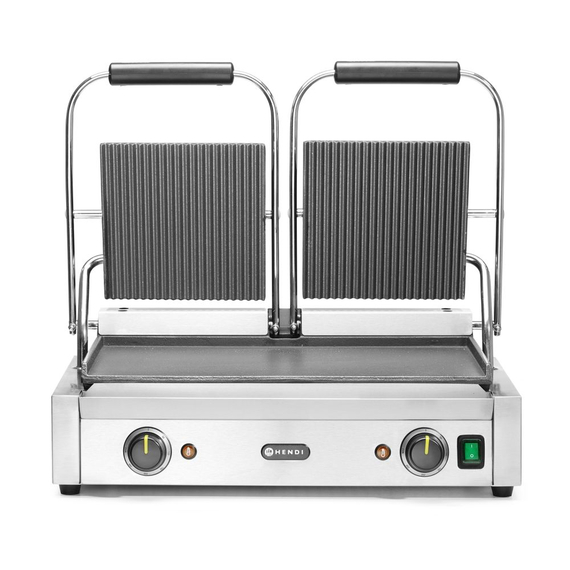 Hendi Kontaktgrill - Doppelversion, oben gerillt, unten glatt, 230V/3600W, 570x375x(H)216mm Hendi Kontaktgrill - Doppelversion, oben gerillt, unten glatt, 230V/3600W, 570x375x(H)216mm