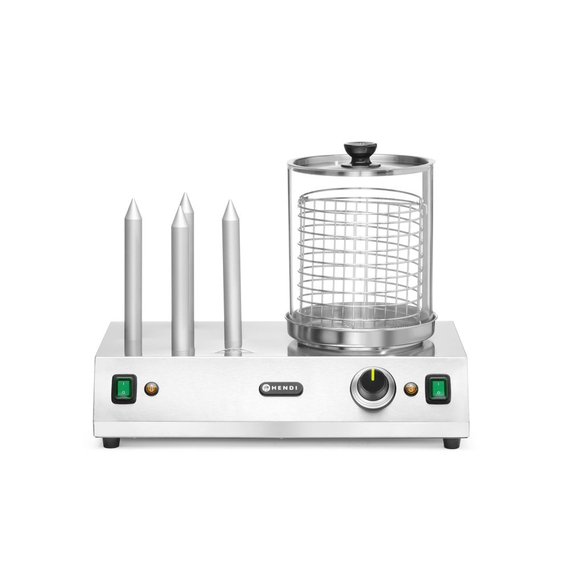 Hendi Würstchen- und Hotdog-Brötchenwärmer, 220-240V/550W, 500x310x(H)395mm Hendi Würstchen- und Hotdog-Brötchenwärmer, 220-240V/550W, 500x310x(H)395mm