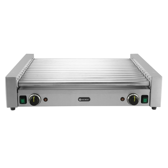 Hendi Rollengrill XL - 2 Zonen, 14 Rollen, Silber, 220-240V/2000W, 732x590x(H)168mm 2 Hendi Rollengrill XL - 2 Zonen, 14 Rollen, Silber, 220-240V/2000W, 732x590x(H)168mm