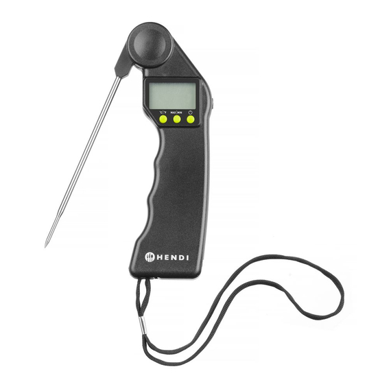Hendi Digitales Thermometer mit klappbarer Sonde, Schwarz, 160x55x(H)20mm 4 Hendi Digitales Thermometer mit klappbarer Sonde, Schwarz, 160x55x(H)20mm