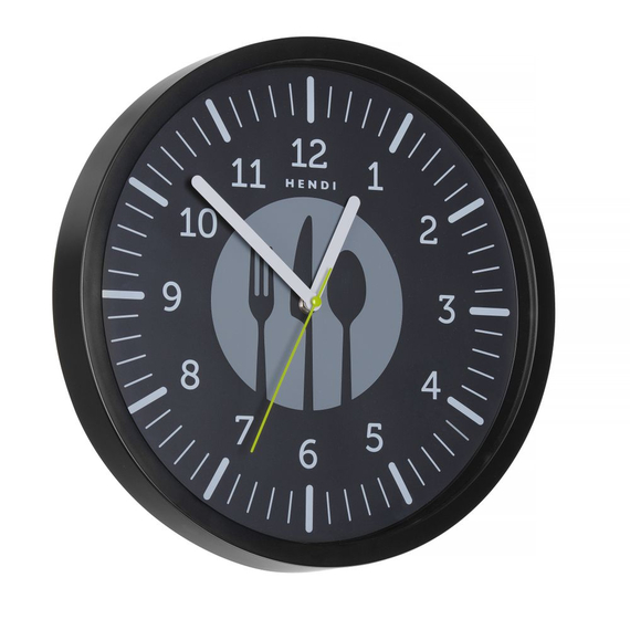 Hendi Wanduhr, designed by Robert Bronwasser, Schwarz, ⌀356x(H)45mm 1 Hendi Wanduhr, designed by Robert Bronwasser, Schwarz, ⌀356x(H)45mm