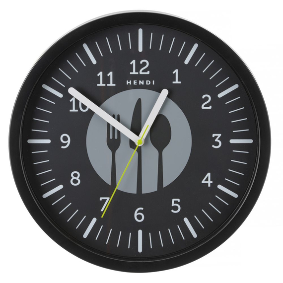 Hendi Wanduhr, designed by Robert Bronwasser, Schwarz, ⌀356x(H)45mm Hendi Wanduhr, designed by Robert Bronwasser, Schwarz, ⌀356x(H)45mm