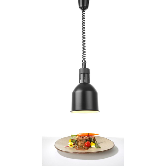 Hendi Höhenverstellbare Wärmelampe, zylinderförmig, Schwarz, 230V/250W, ⌀175x(H)250mm 1 Hendi Höhenverstellbare Wärmelampe, zylinderförmig, Schwarz, 230V/250W, ⌀175x(H)250mm