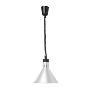 Hendi Höhenverstellbare Wärmelampe, konisch, Silber, 230V/250W, ⌀275x(H)250mm