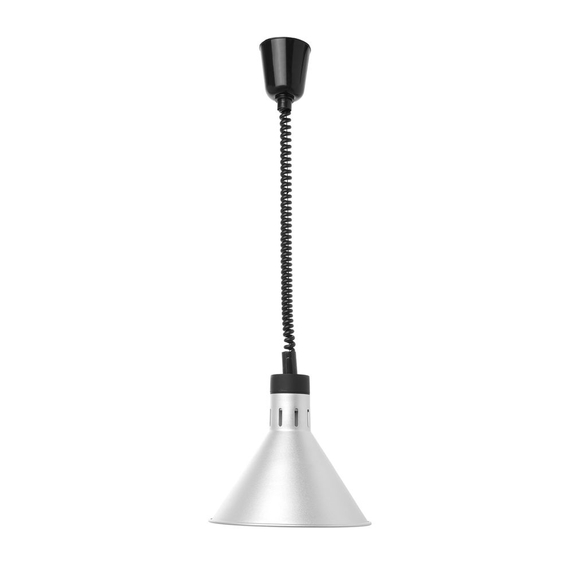 Hendi Höhenverstellbare Wärmelampe, konisch, Silber, 230V/250W, ⌀275x(H)250mm Hendi Höhenverstellbare Wärmelampe, konisch, Silber, 230V/250W, ⌀275x(H)250mm