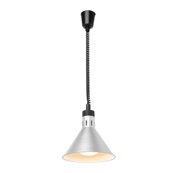 Hendi Höhenverstellbare Wärmelampe, konisch, Silber, 230V/250W, ⌀275x(H)250mm 1 Hendi Höhenverstellbare Wärmelampe, konisch, Silber, 230V/250W, ⌀275x(H)250mm