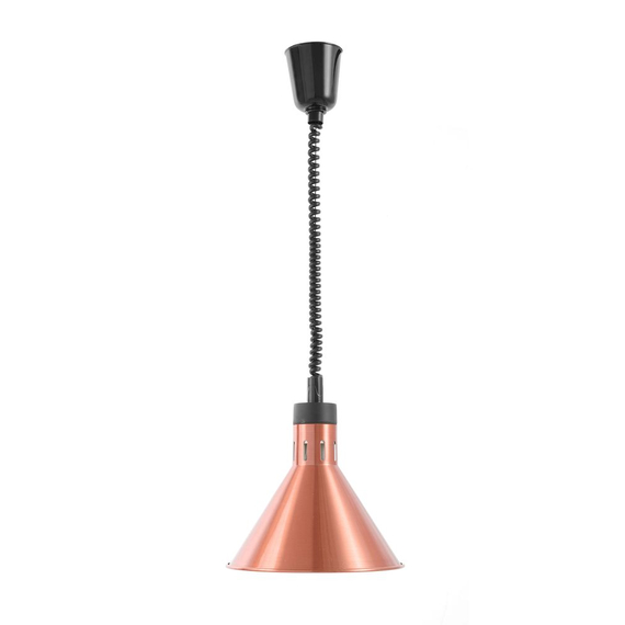 Hendi Höhenverstellbare Wärmelampe, konisch, Kupfer, 230V/250W, ⌀275x(H)250mm Hendi Höhenverstellbare Wärmelampe, konisch, Kupfer, 230V/250W, ⌀275x(H)250mm