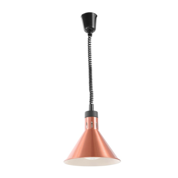 Hendi Höhenverstellbare Wärmelampe, konisch, Kupfer, 230V/250W, ⌀275x(H)250mm 1 Hendi Höhenverstellbare Wärmelampe, konisch, Kupfer, 230V/250W, ⌀275x(H)250mm
