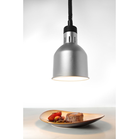 Hendi Höhenverstellbare Wärmelampe, zylinderförmig, Silber, 230V/250W, ⌀175x(H)250mm 2 Hendi Höhenverstellbare Wärmelampe, zylinderförmig, Silber, 230V/250W, ⌀175x(H)250mm