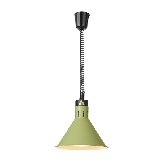Hendi Höhenverstellbare Wärmelampe, konisch, Grün, 230V/250W, ⌀275x(H)250mm 1 Hendi Höhenverstellbare Wärmelampe, konisch, Grün, 230V/250W, ⌀275x(H)250mm
