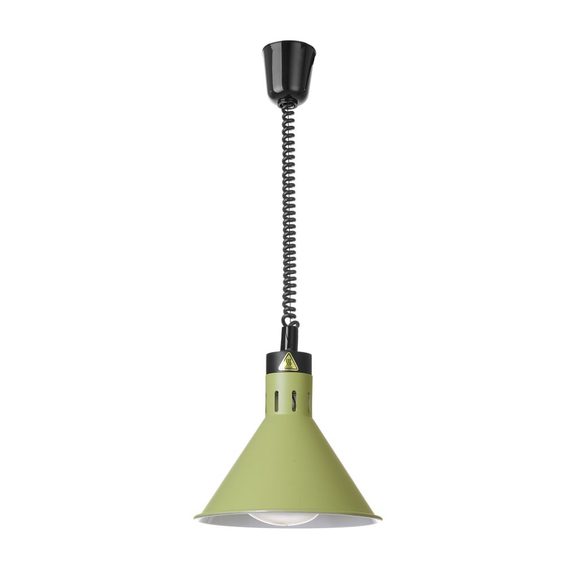 Hendi Höhenverstellbare Wärmelampe, konisch, Grün, 230V/250W, ⌀275x(H)250mm Hendi Höhenverstellbare Wärmelampe, konisch, Grün, 230V/250W, ⌀275x(H)250mm