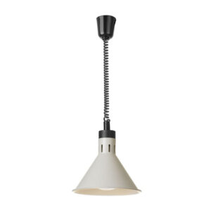 Hendi Höhenverstellbare Wärmelampe, konisch, Weiß, 230V/250W, ⌀275x(H)250mm