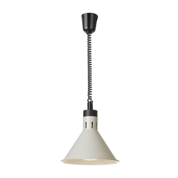 Hendi Höhenverstellbare Wärmelampe, konisch, Weiß, 230V/250W, ⌀275x(H)250mm Hendi Höhenverstellbare Wärmelampe, konisch, Weiß, 230V/250W, ⌀275x(H)250mm
