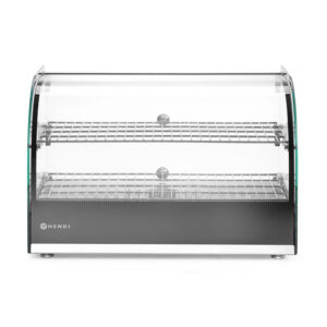 Hendi Warmhaltevitrine doppelt, doppelt, Schwarz, 220-240V/800W, 554x376x(H)376mm