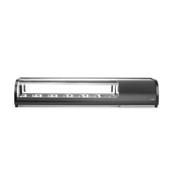Arktic Sushi-Vitrine, Im Lieferumfang enthalten: 6x GN 1/3 (H) 40 mm., GN 1/3, Schwarz, 220-240V/190W, 1529x426x(H)296mm Arktic Sushi-Vitrine, Im Lieferumfang enthalten: 6x GN 1/3 (H) 40 mm., GN 1/3, Schwarz, 220-240V/190W, 1529x426x(H)296mm