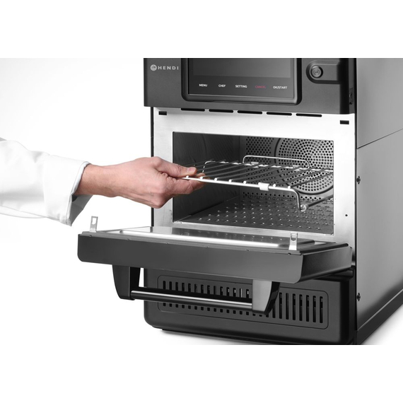 Hendi Hochgeschwindigkeits-Backofen CombiTurbo, 18L, Schwarz, 230V/3000W, 402x735x(H)608mm 4 Hendi Hochgeschwindigkeits-Backofen CombiTurbo, 18L, Schwarz, 230V/3000W, 402x735x(H)608mm