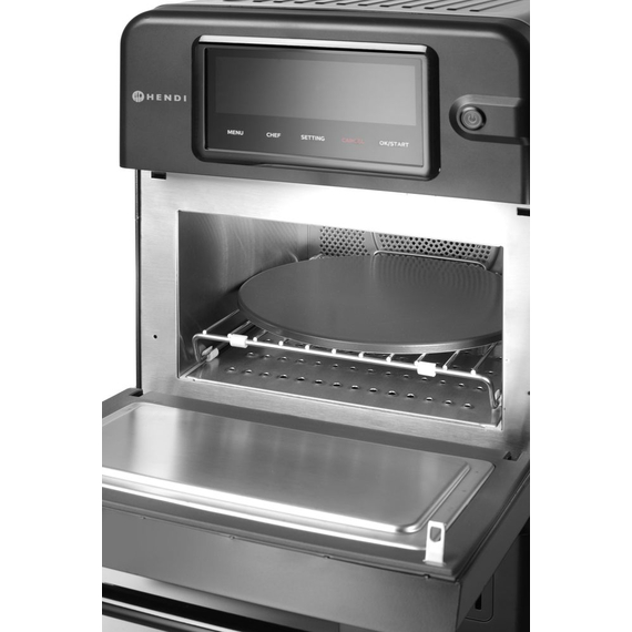 Hendi Hochgeschwindigkeits-Backofen CombiTurbo, 18L, Schwarz, 230V/3000W, 402x735x(H)608mm 1 Hendi Hochgeschwindigkeits-Backofen CombiTurbo, 18L, Schwarz, 230V/3000W, 402x735x(H)608mm