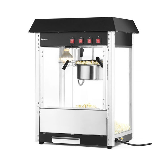 Hendi Popcorn-Maschine, Schwarz, 230V/1155W, 560x420x(H)760mm 1 Hendi Popcorn-Maschine, Schwarz, 230V/1155W, 560x420x(H)760mm