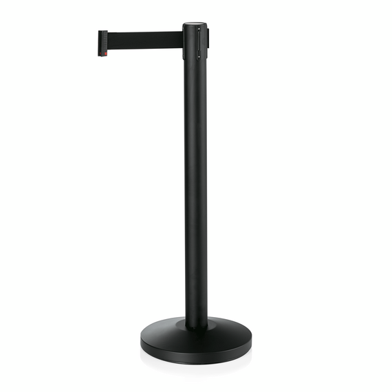 Was Germany Abgrenzungspfosten Set LIGHTFLEX, schwarz, 200 cm, schwarzes Gurtband, pulverbeschichtet, Polyesterfaser, Set á 2 Stück, Stahl Was Germany Abgrenzungspfosten Set LIGHTFLEX, schwarz, 200 cm, schwarzes Gurtband, pulverbeschichtet, Polyesterfaser, Set á 2 Stück, Stahl