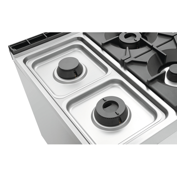 Bartscher 6 Flammen Gasherd, EBO 2/1GN, NS 4 Bartscher 6 Flammen Gasherd, EBO 2/1GN, NS