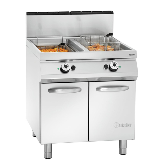Bartscher Gas-Standfritteuse, 2 Becken Bartscher Gas-Standfritteuse, 2 Becken