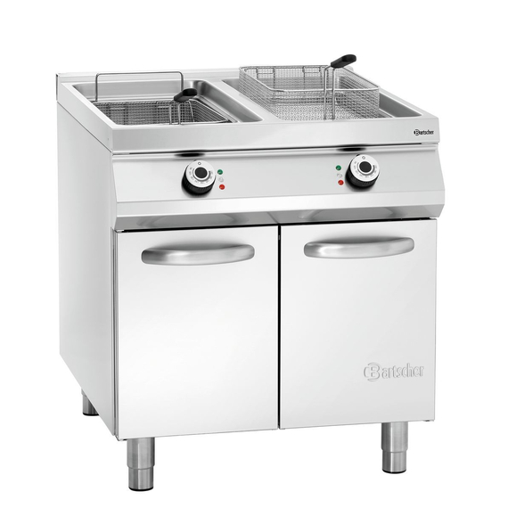 Bartscher Elektro-Standfritteuse, 2 Becken Bartscher Elektro-Standfritteuse, 2 Becken