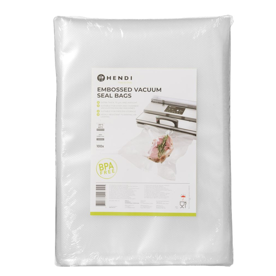 Hendi Geprägte Vakuumversiegelungsbeutel, 100 Stk., 250x350mm Hendi Geprägte Vakuumversiegelungsbeutel, 100 Stk., 250x350mm