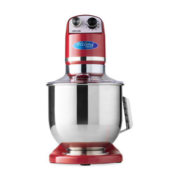 Maxima Gastro Planetenmischer - 7 l - Bis zu 2 kg Teig - Raspberryrot 1 Maxima Gastro Planetenmischer - 7 l - Bis zu 2 kg Teig - Raspberryrot