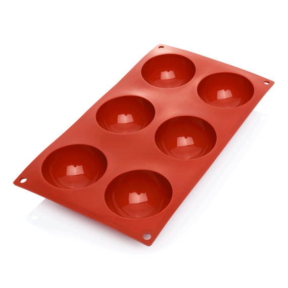 Was Germany Halbkugel BAKEFLEX, 6 Formen, Ø 7 cm, rot, Silikon Was Germany Halbkugel BAKEFLEX, 6 Formen, Ø 7 cm, rot, Silikon